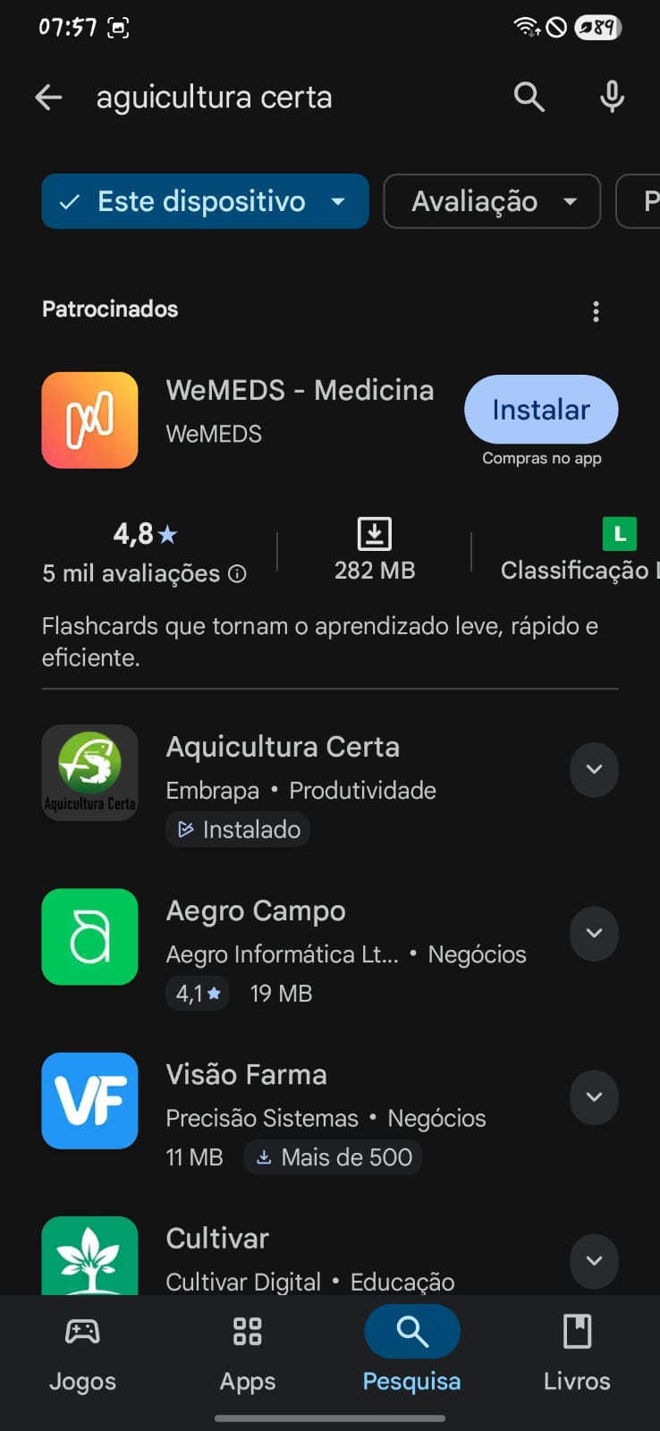 Imagem de APP da Embrapa